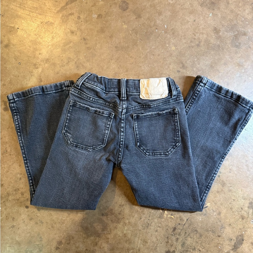 Zara Kids Black The Flare Pants Denim Jeans - Picture 6 of 7